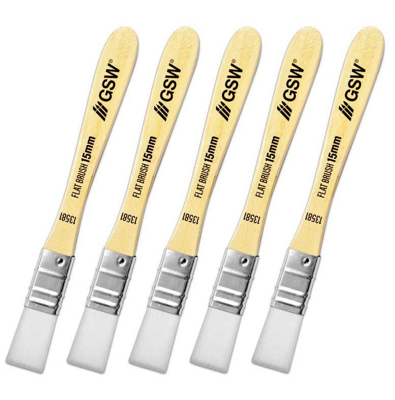 GREEN STUFF Pinceles planos sintéticos (Pack x5)