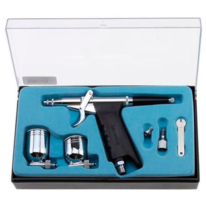 DISMOER Pistola Aerográfica D-116 con Doble Cubeta
