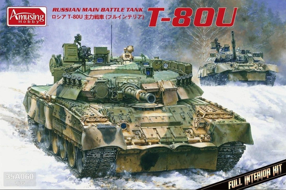 AMUSING HOBBY (1/35) Russian Main Battle Tank T-80U - Full interior kit