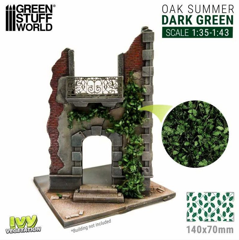 GREEN STUFF WORLD Hiedra Modelismo - Roble Verde Oscuro - Grande