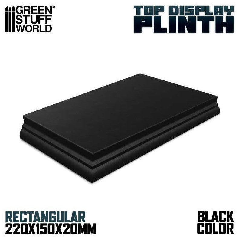GREEN STUFF WORLD Peana maqueta Rectangular 22x15cm - Negro