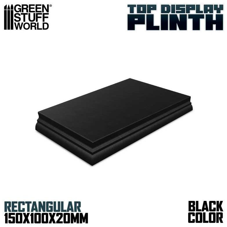 GREEN STUFF WORLD Peana maqueta Rectangular 15x10cm - Negro