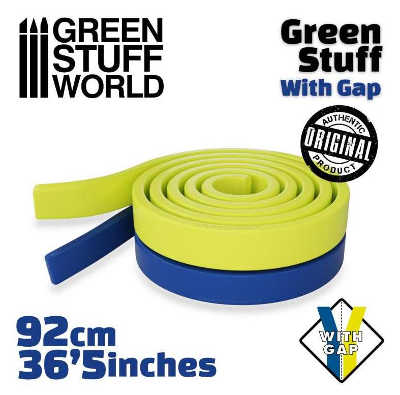 GREEN STUFF Masilla Verde en Rollo 92 cm - 36.5 pulgadas CON HUECO