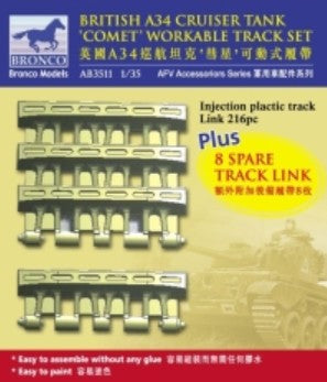 BRONCO (1/35) British A34 Cruiser Tank 'Comet' Workable Track Set