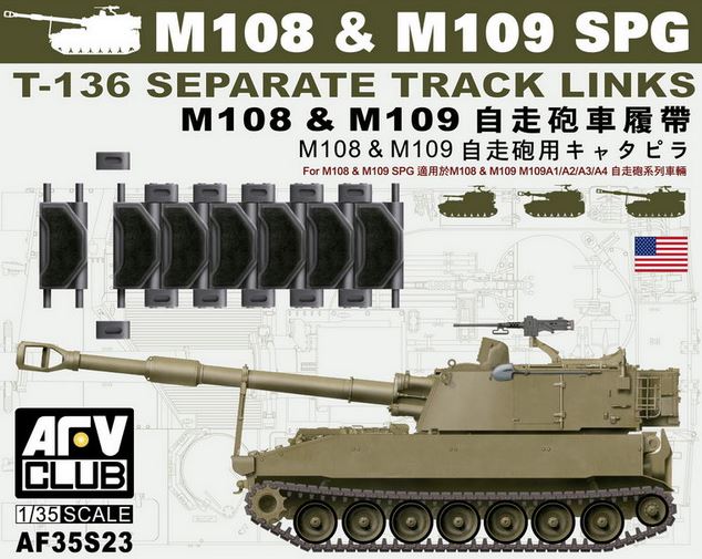 AFV CLUB (1/35) T-136 Separate track link for M108 & M109