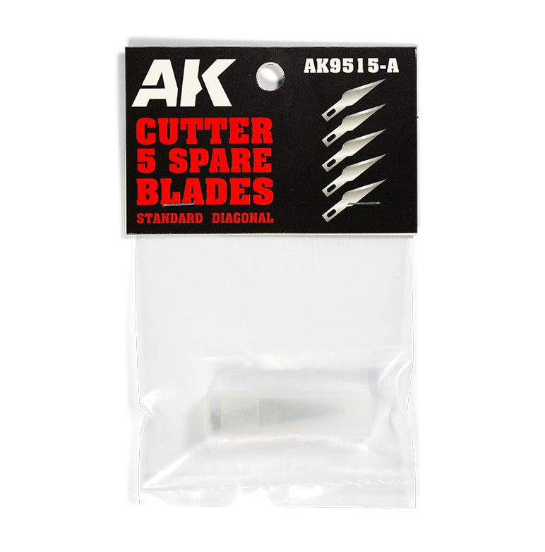 AK INTERACTIVE Filo Diagonal Estándar (5 cuchillas de repuesto) para AK Hobby Knife