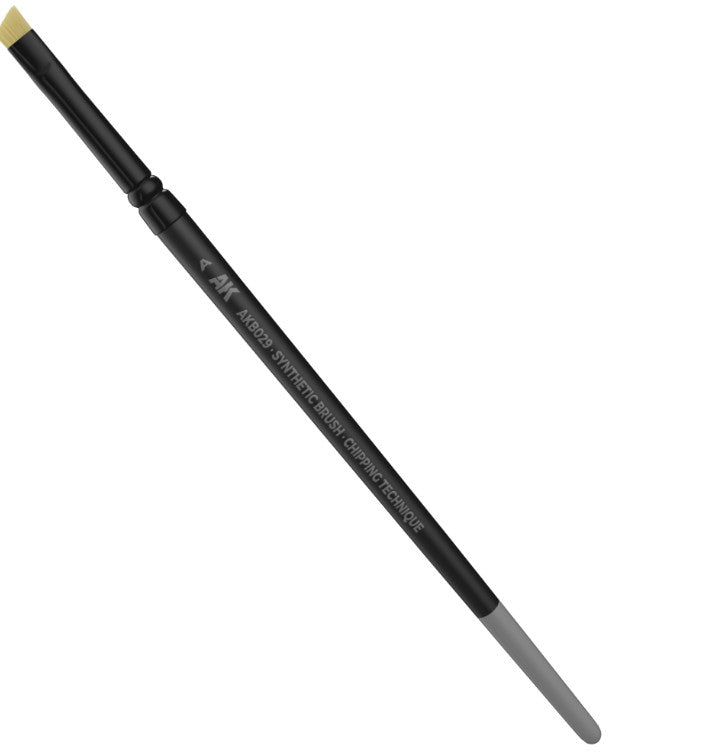 Pincel para chipping de AK con punta en ángulo referencia AKB029