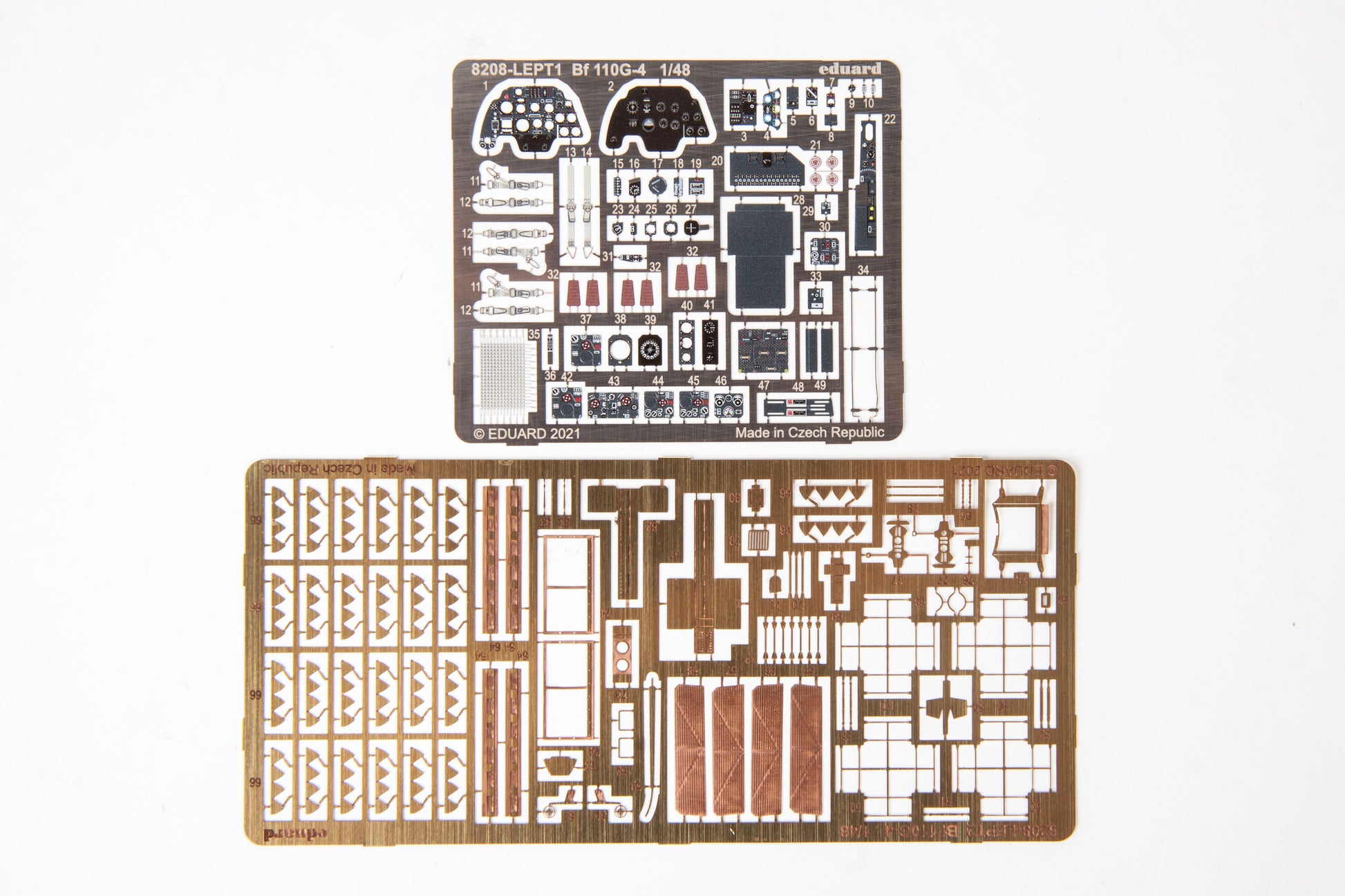 Fotograbados de la maqueta del caza nocturno alemán BF 110 G4 en escala 1:48 de Eduard referencia 8208