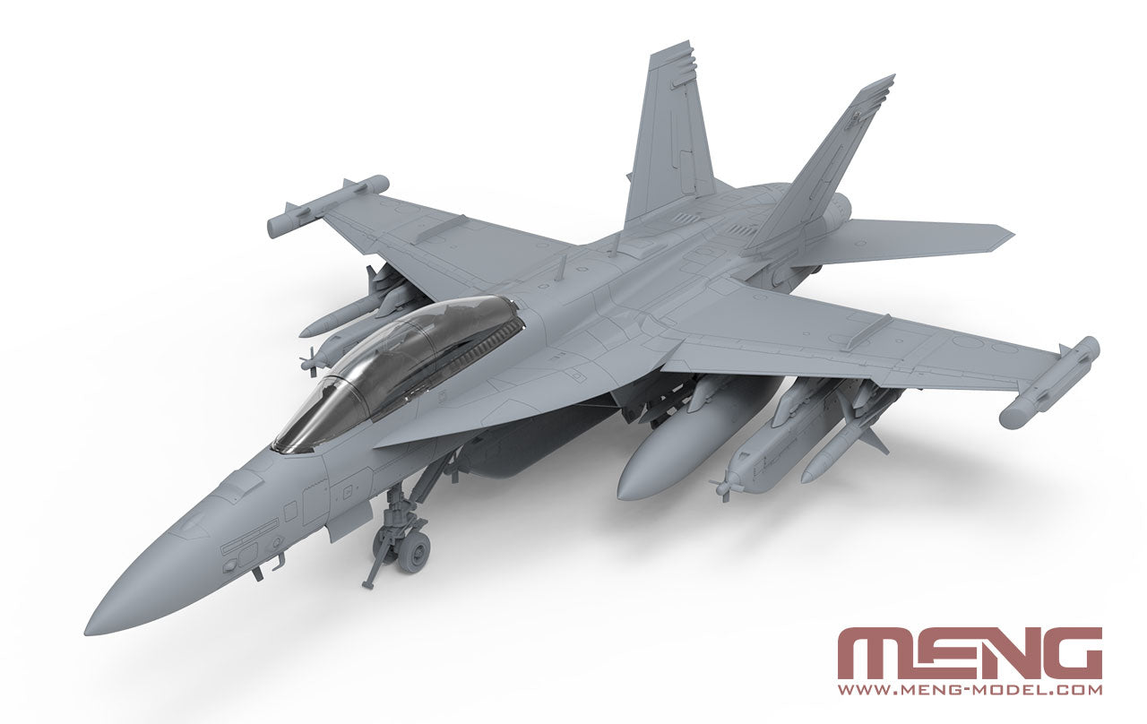 Vista aérea de la maqueta del caza en versión de ataque electrónico EA-18G Growler en escala 1:48 de Meng referencia LS-014
