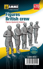 Figuras de tripulación de tanques británica de la 2ºGM en escala 1:72 de Ammo referencia 8915