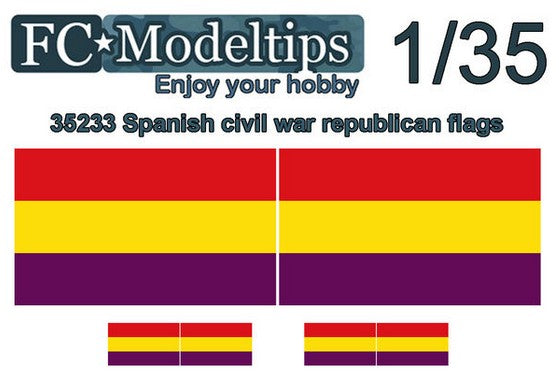 FC MODEL TREND (1/35) Banderas adaptables Republicana guerra civil española