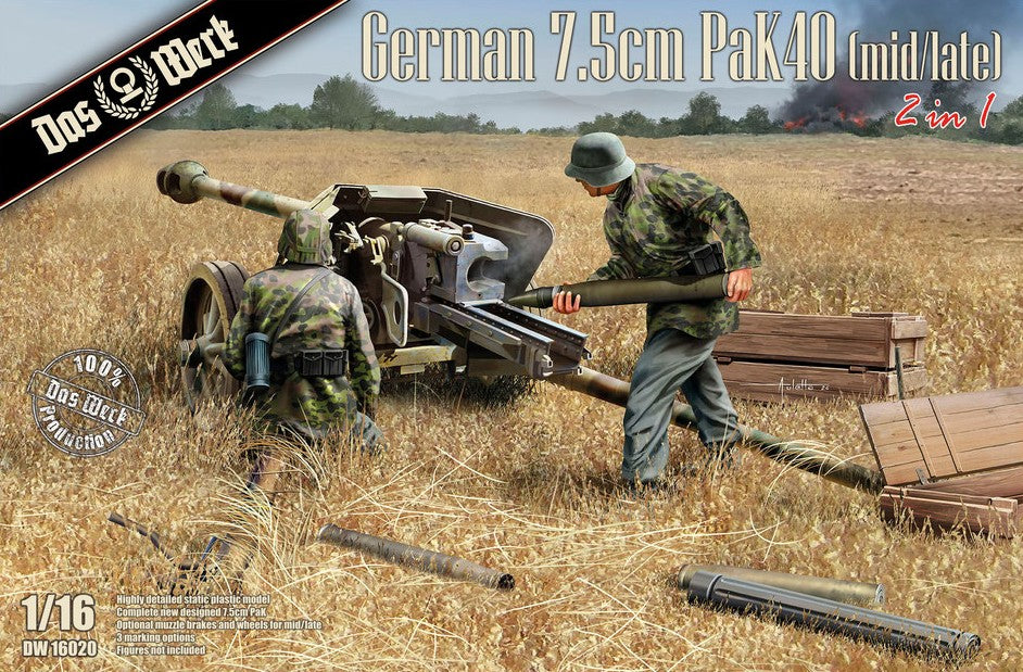 DAS WERK (1/16) German 7,5cm PaK40 (mid/late)