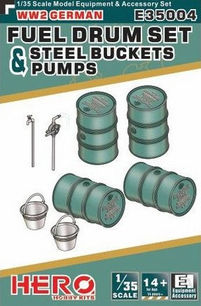HERO HOBBY KITS (1/35) WWII German Fuel Drum Set