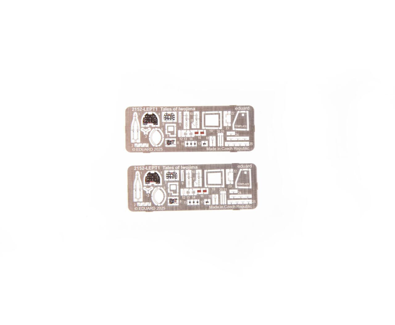 Fotograbados de la maqueta del caza P-51D en su edicion especial Dual Combo Tales of Iwojima en escala 1:72 de Eduard referencia 2152