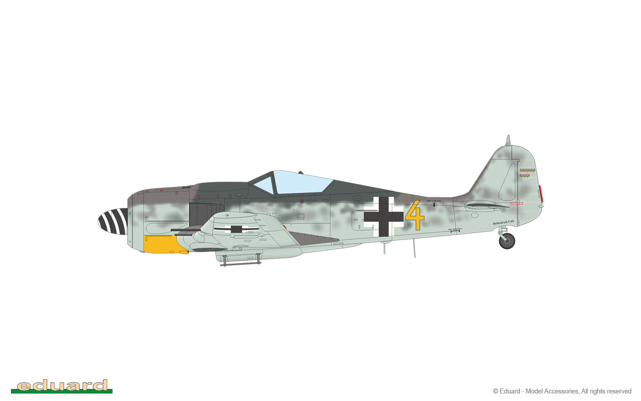 Decoración 4 de la maqueta del caza alemán Fw-190 A7 en escala 1:48 de Edurad referencia 82138