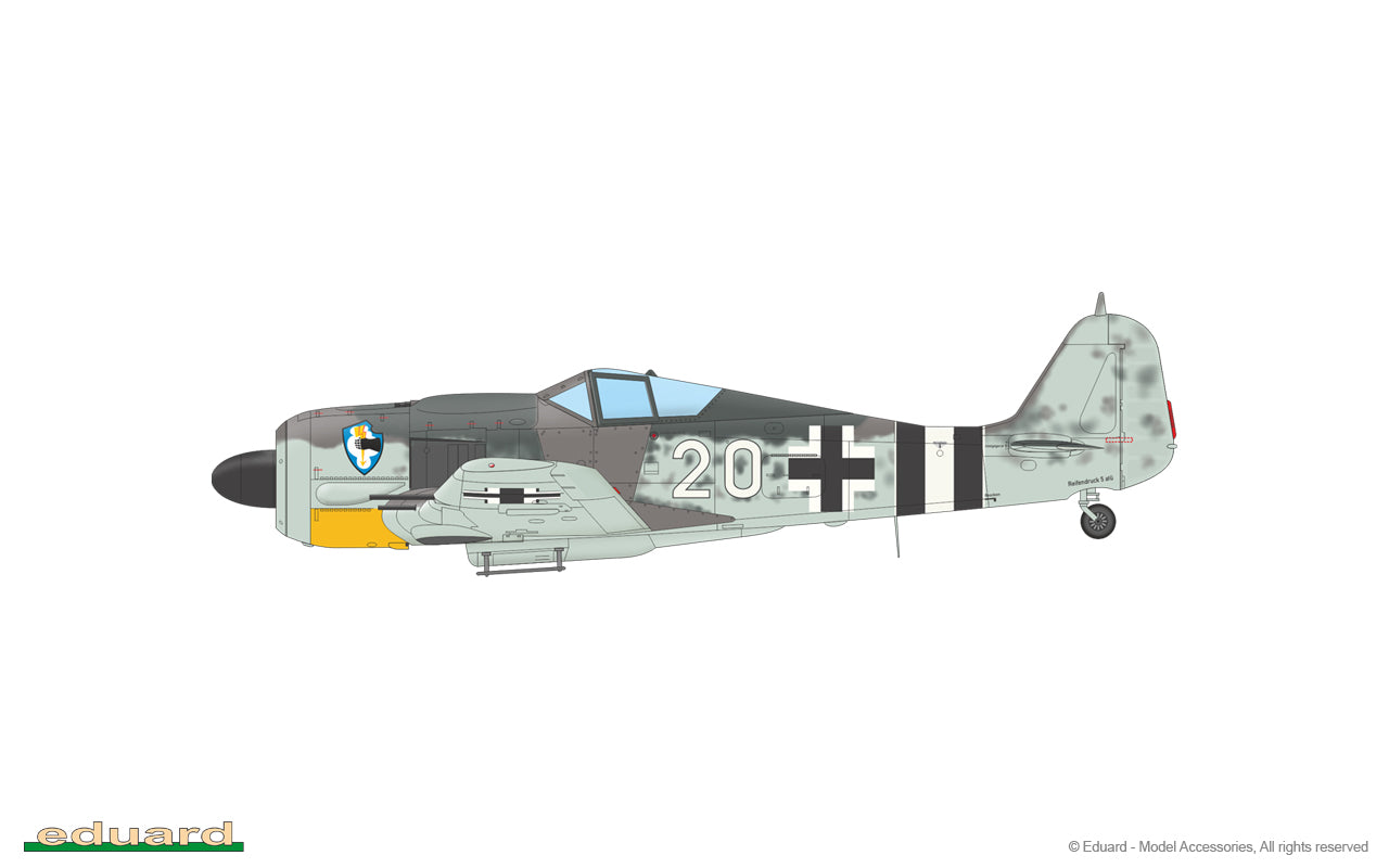 Decoración 5 de la maqueta del caza alemán Fw-190 A7 en escala 1:48 de Edurad referencia 82138