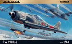 Portada de la caja de la maqueta del caza alemán Fw-190 A7 en escala 1:48 de Edurad referencia 82138