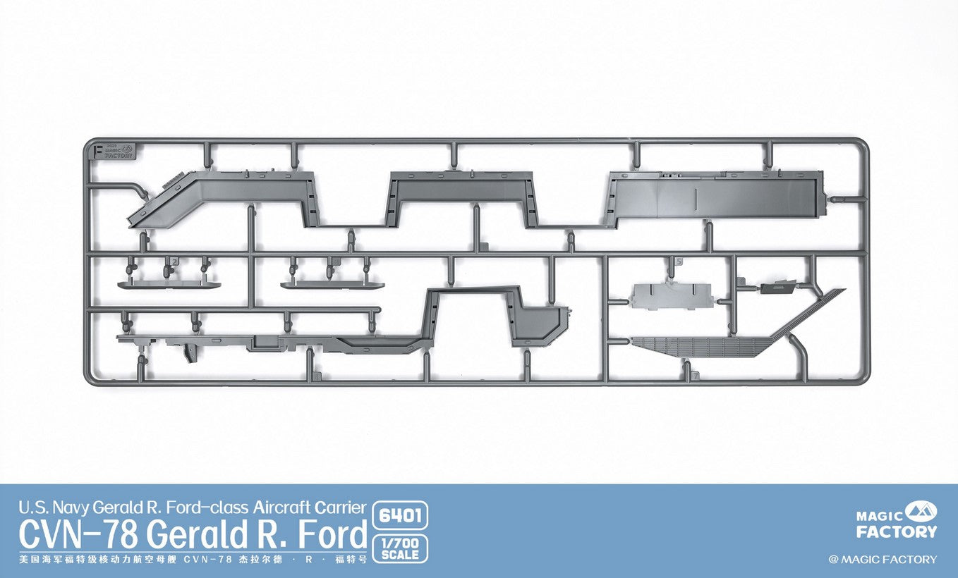 Grapa F del portaviones de la US Navy CVN-78 Gerald R. Ford en escala 1:700 Magic Factory 6401