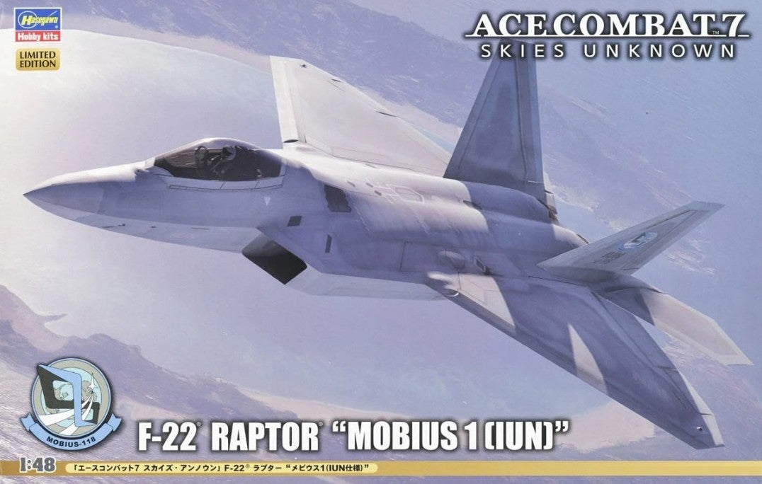 HASEGAWA (1/48) Ace Combat 7 Skies Unknown F-22 Raptor "Mobius 1 (IUN)"