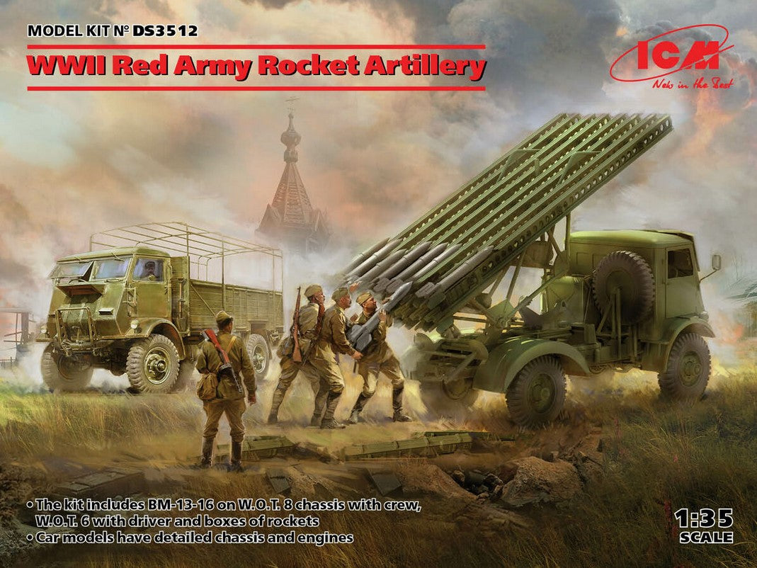 ICM (1/35) WWII Red Army Rocket Artillery BM-13-16 on WOT 8, Model WOT 6 & crew