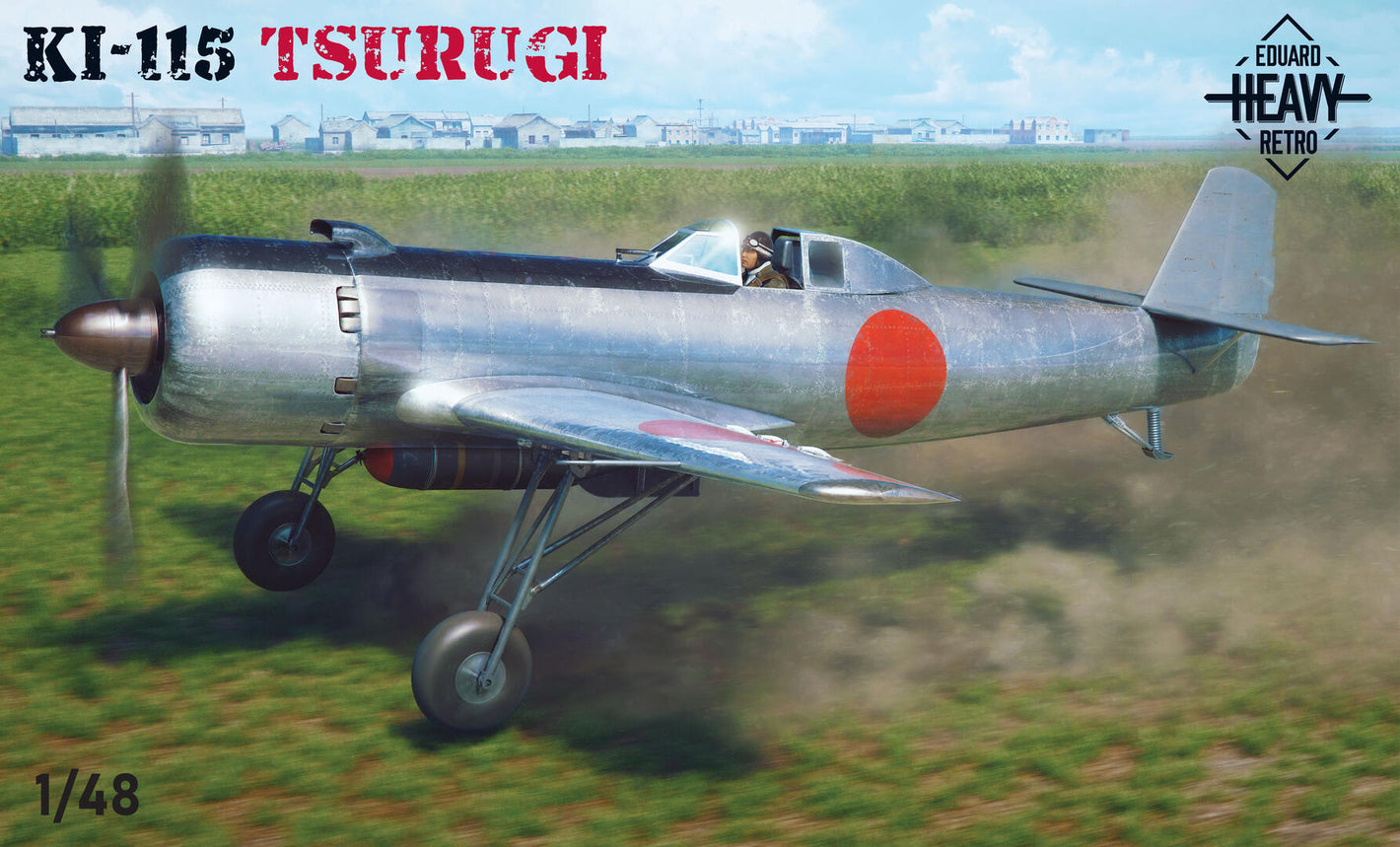 Portada de la caja de la maqueta del avión japonés Ki-115 Tsurugi en escala 1:35 de Eduard referencia 11192