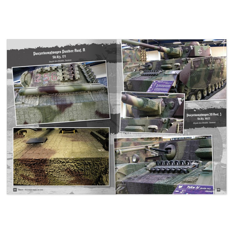 Pagina de fotos 3  del libro guía de modelismo para hacer Zimmerit de Ammo referencia 6312