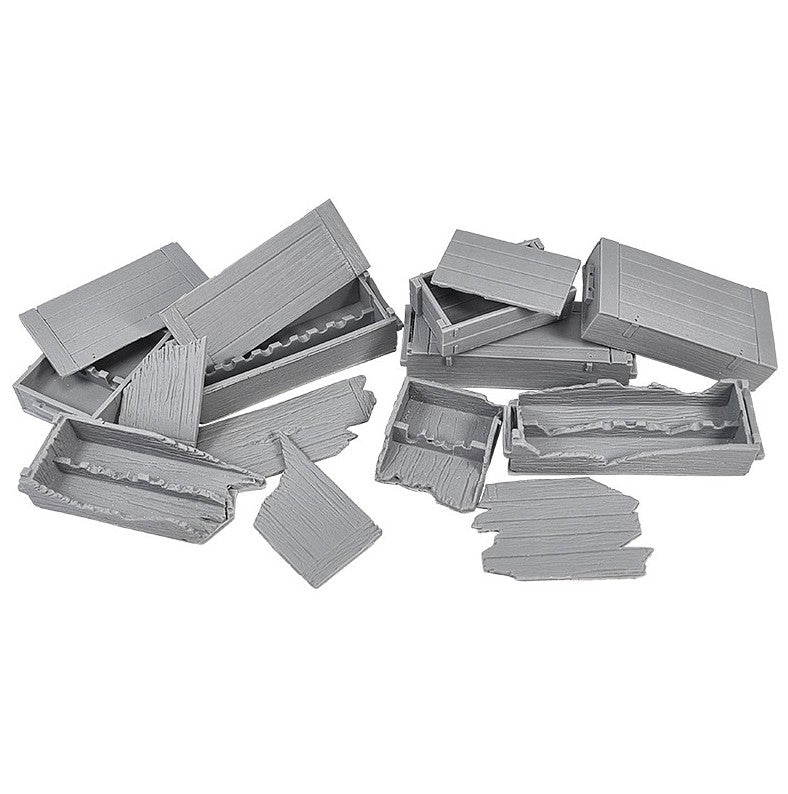 MACONE (1/35) Cajas de munición de madera. Abiertas y rotas