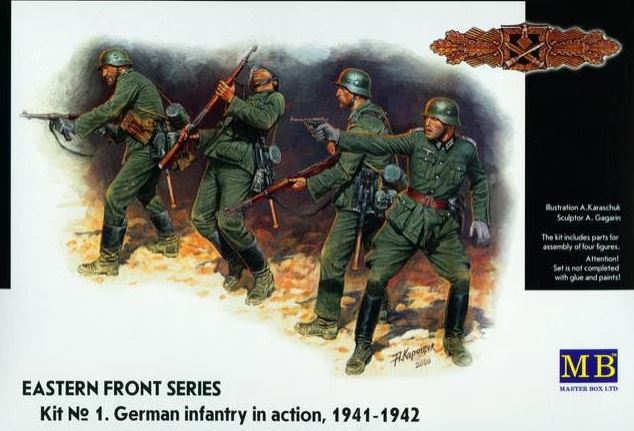 Master Box MB3522 – German Infantry In Action 1941-1942, Eastern Front Series Kit No. 1, Plastikmodellbausatz