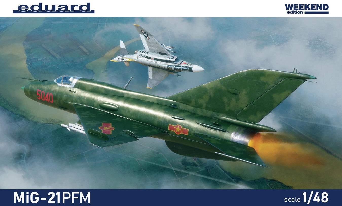 Portada de la maqueta del MIG-21 PFM en escala 1:48 de Eduard con referencia 84202