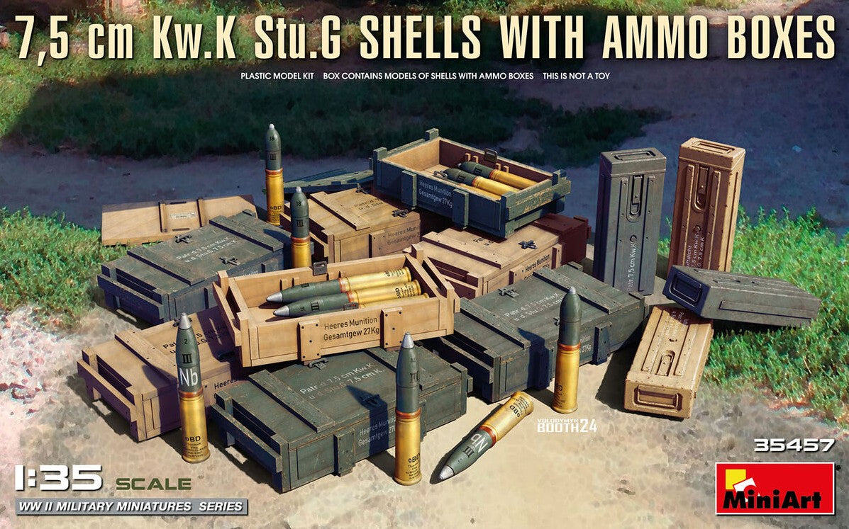 MINIART (1/35) 7,5 cm Kw.K Stu.G Shells With Ammo Boxes