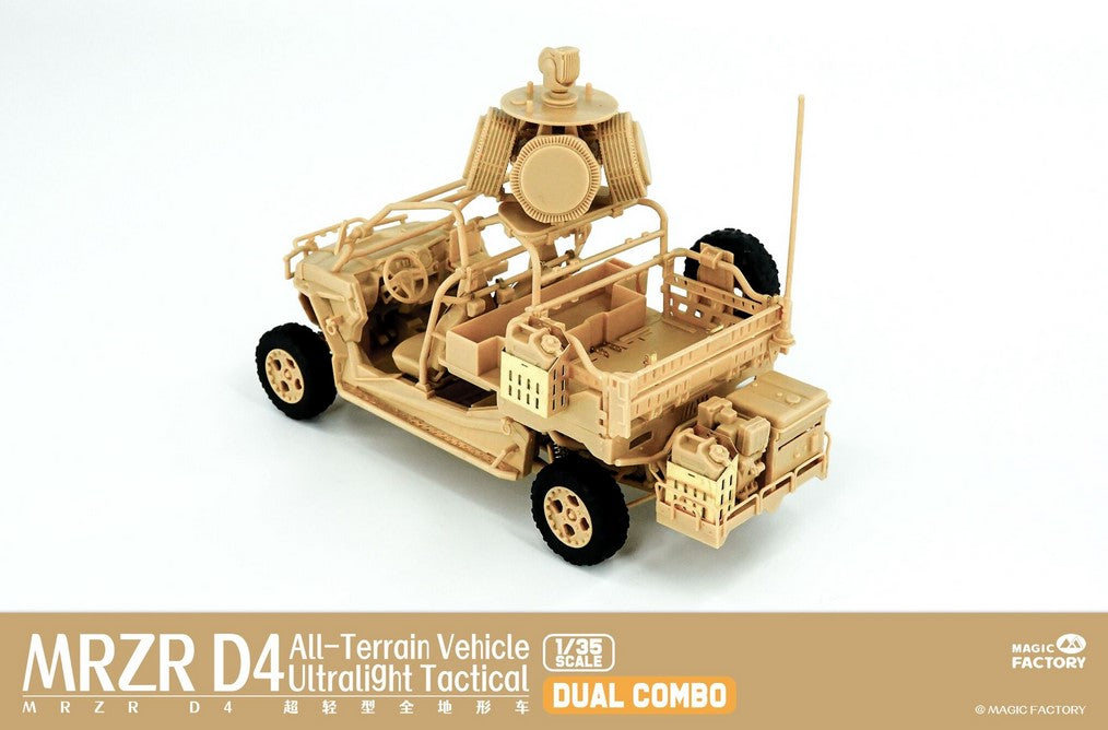 MRZR D4 Vehiculo ligero tactico de exploracion Dual Combo Magic Factory 2005 en escala 1/35 vehiculo con radar vista lateral