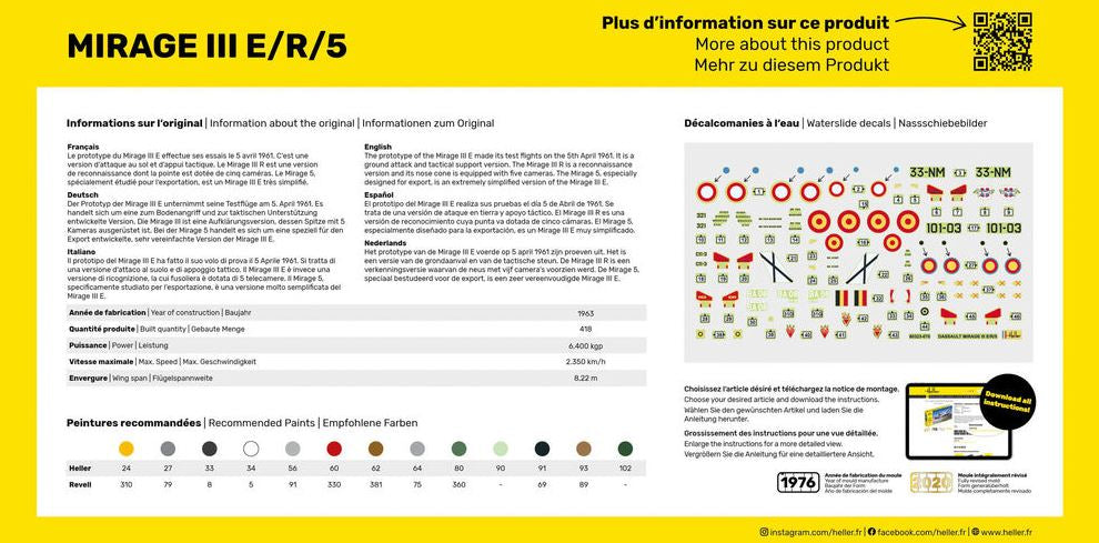 Mirage III E de Heller en 1:72 80323 Calcas