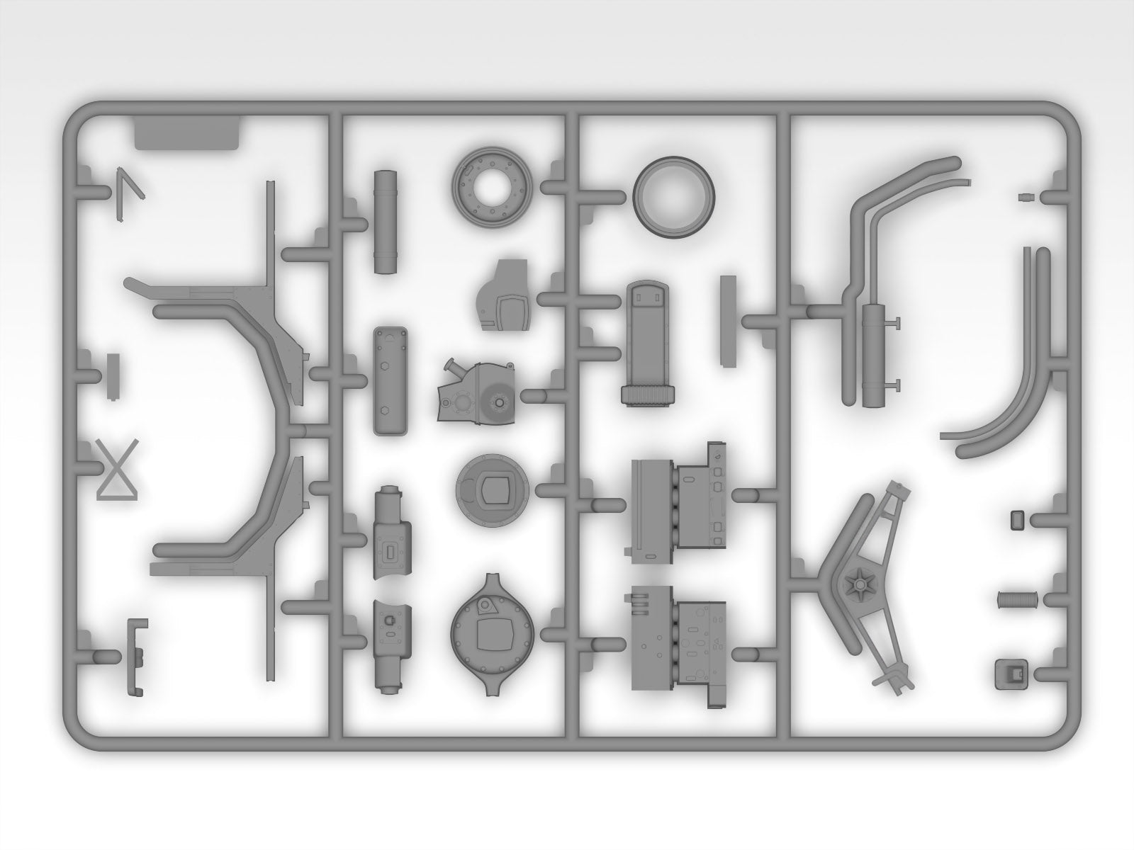 Grapa 7 de la maqueta del camión de mando de Montgomery en escala 1:35 de ICM referencia 35604