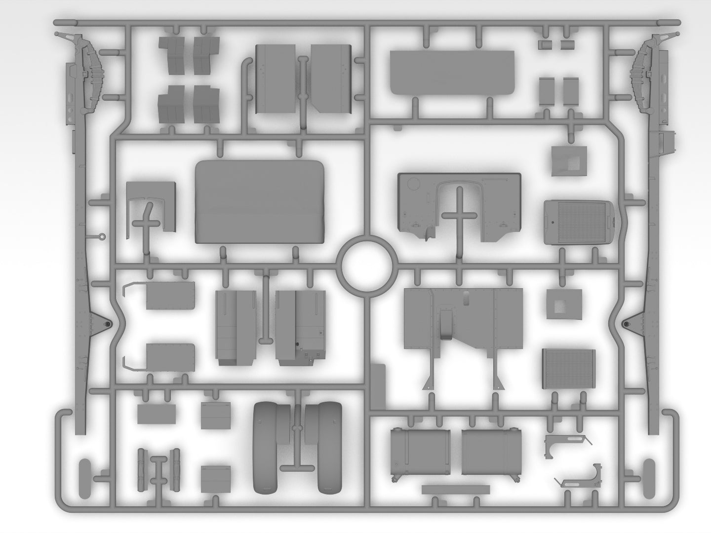 Grapa 8 de la maqueta del camión de mando de Montgomery en escala 1:35 de ICM referencia 35604