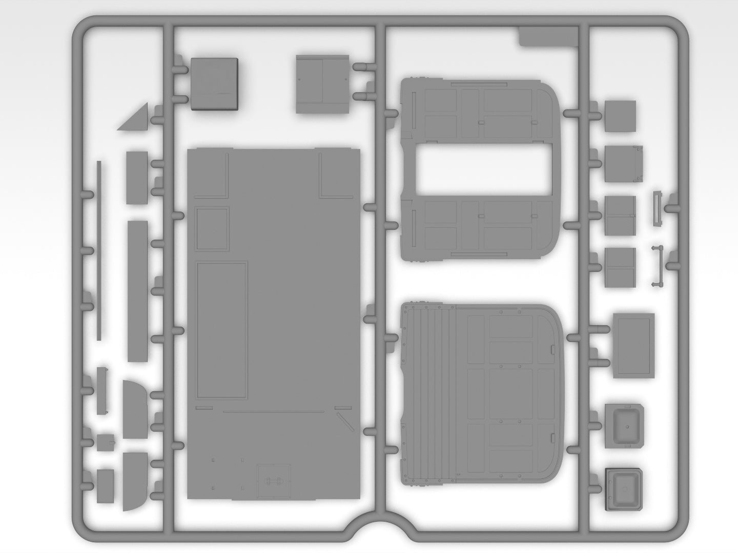 Grapa 2 de la maqueta del camión de mando de Montgomery en escala 1:35 de ICM referencia 35604