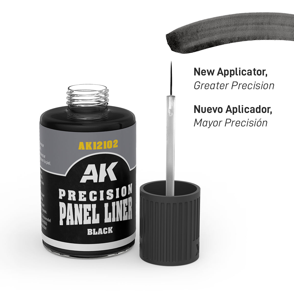 Detalle del aplicador del panelador negro de AK con referencia 12102