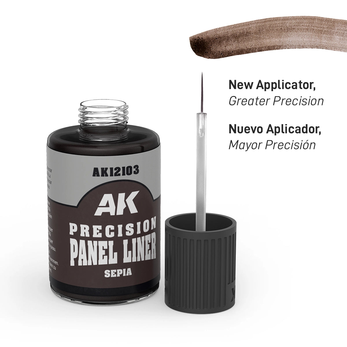 Detalle del aplicador del panelador negro de AK con referencia 12102