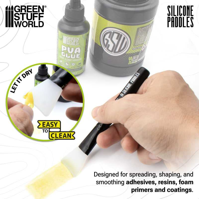 Uso del pincel o brocha aplicadora de productos viscosos de Green Stuff World
