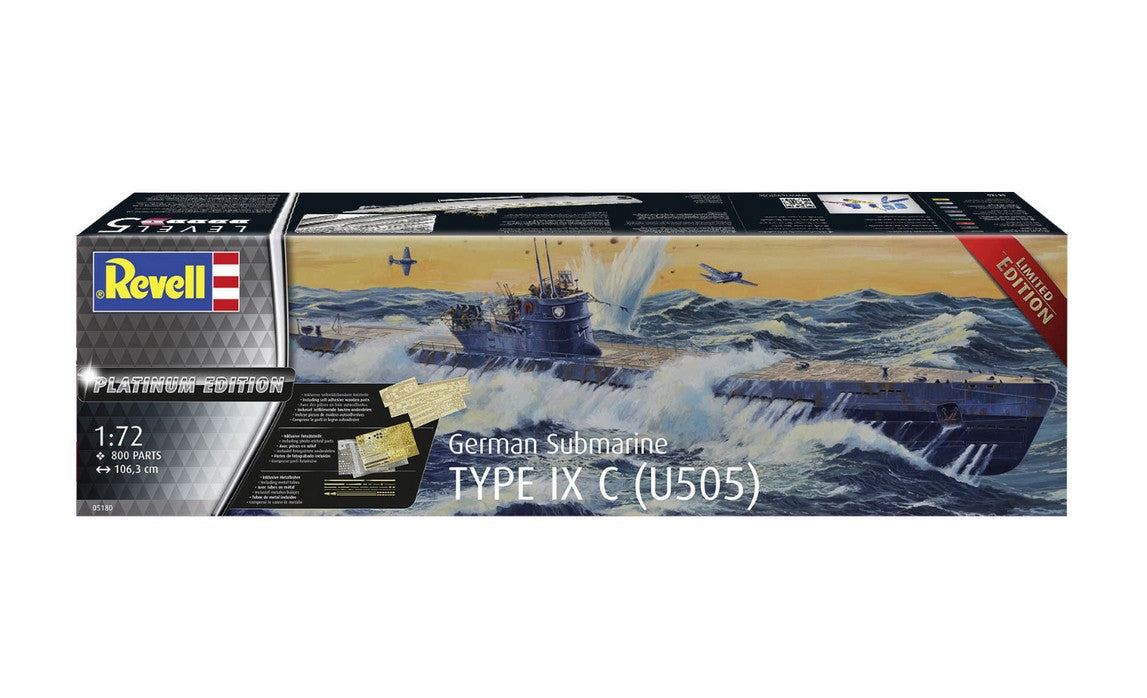 REVELL (1/72) German Submarine Type IX C (U505) Platinum Edition