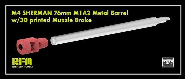 RYE FIELD MODEL (1/35) M4 Sherman 76mm M1A2 metalbarrel w/3D muzzle brake