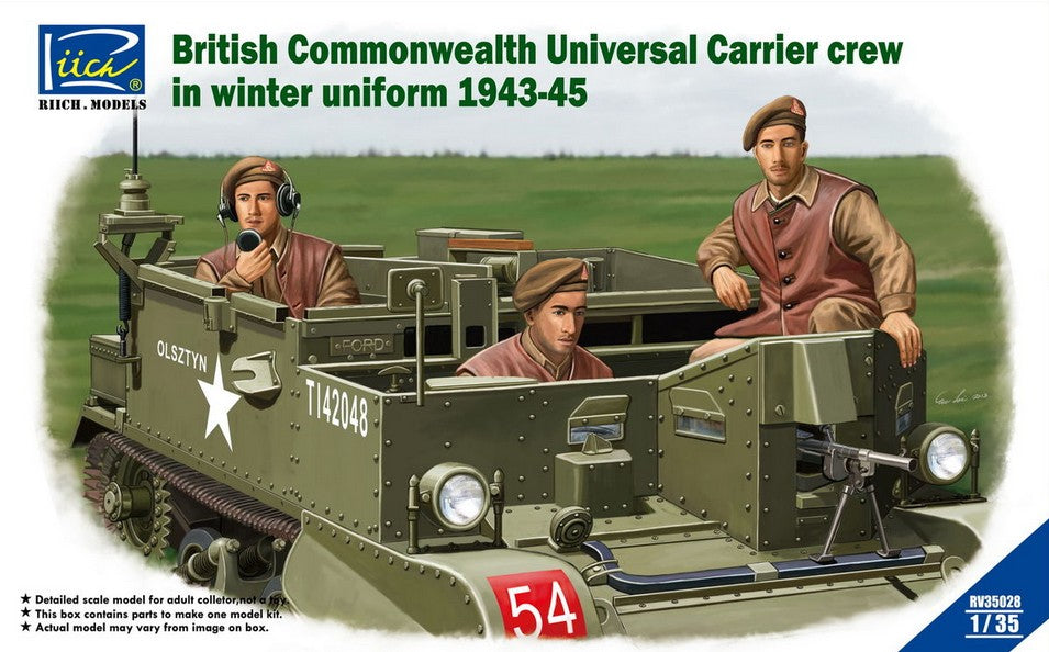 RIICH MODELS (1/35) British Commonwealth Universal Carrier Crew in Winter Uniform 43-45