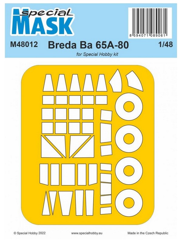 SPECIAL MASK (1/48) Breda Ba 65A-80 (for Special Hobby kit)