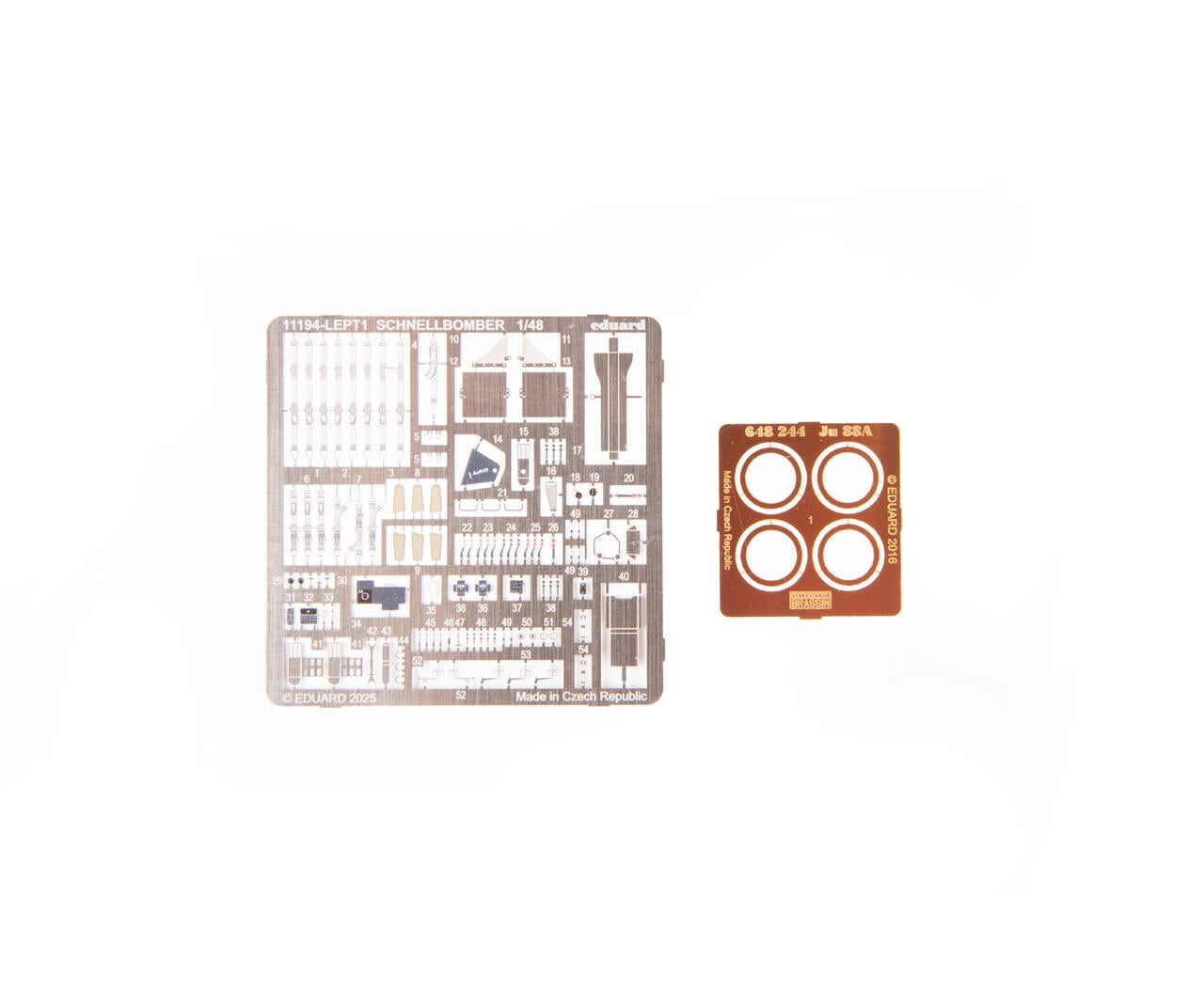 Fotograbados de la maqueta del bombardero alemán Ju 88 A-4 en escala 1:48 de Eduard referencia 11194