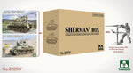 Caja edición limitada de Takom con 2 tanques Sherman, el M4A1 y el M1 SuperSherman en escala 1:35 con una figura de regalo en escala 1:16 referencia 2205W