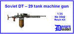 Ametralladora sovieta para tanques DT-29 en escala 1:35 de Dnepro Model referencia 3542