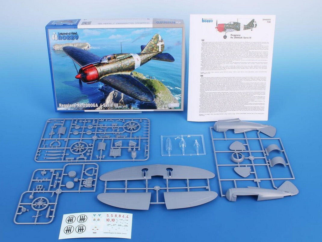 Set completo de Special Hobby 48205 Reggianne Re.2000GA Serie III