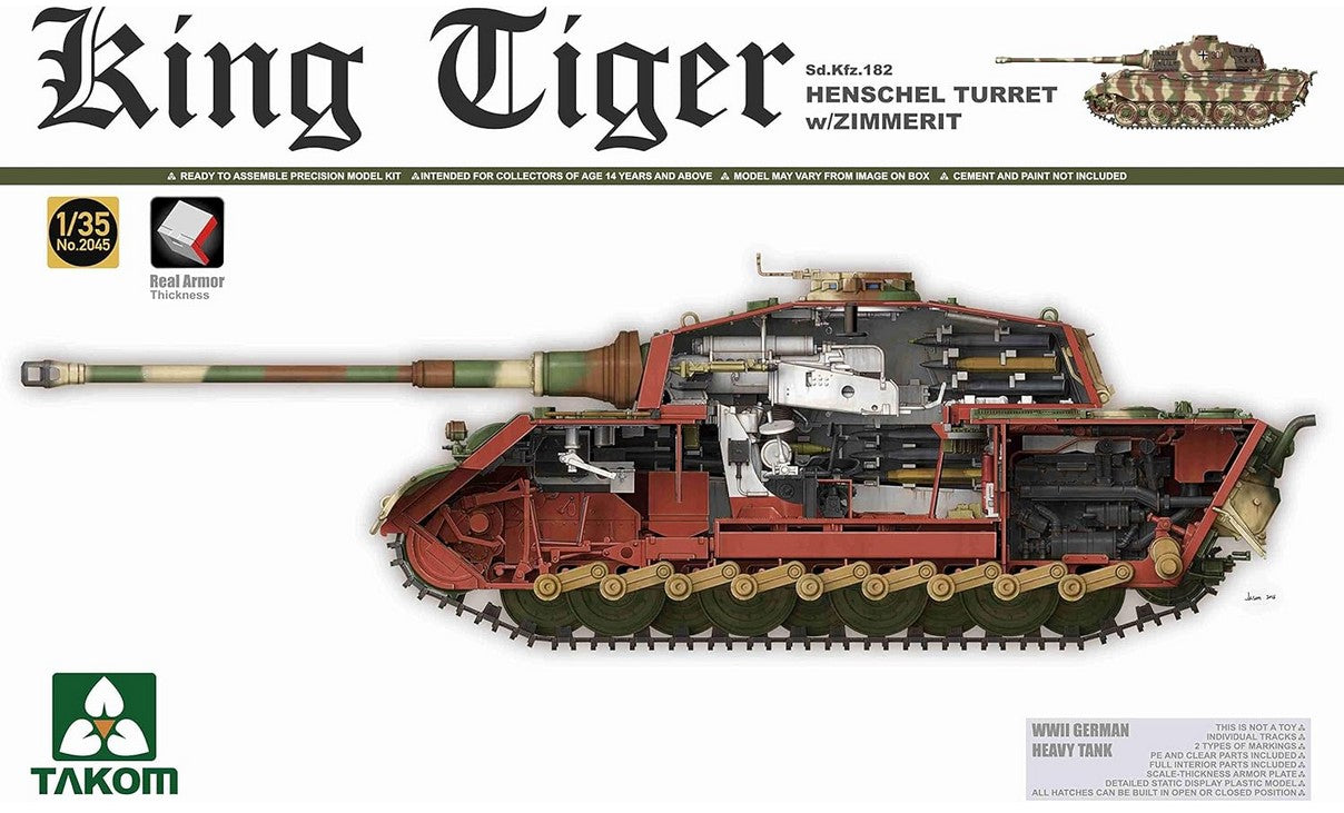 TAKOM (1/35) King Tiger Henschel Turret w/Zimmerit