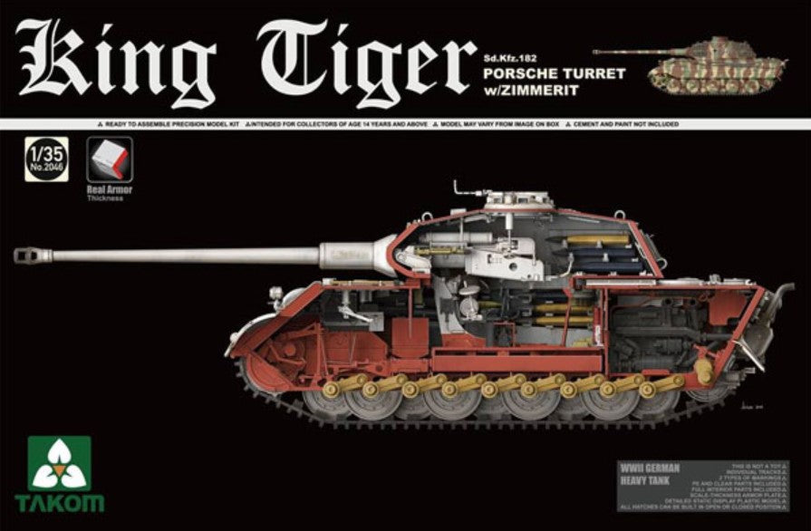 TAKOM (1/35) King Tiger Porsche Turret w/Zimmerit