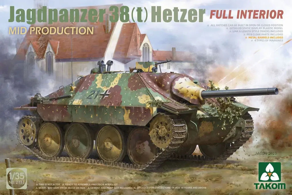 TAKOM (1/35) Jagdpanzer 38(t) Hetzer Mid Production Limited Edition (Without Interior)