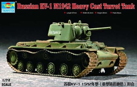 TRUMPETER (1/72) Russia KV-1 1942 Heavy Cast Turret Tank